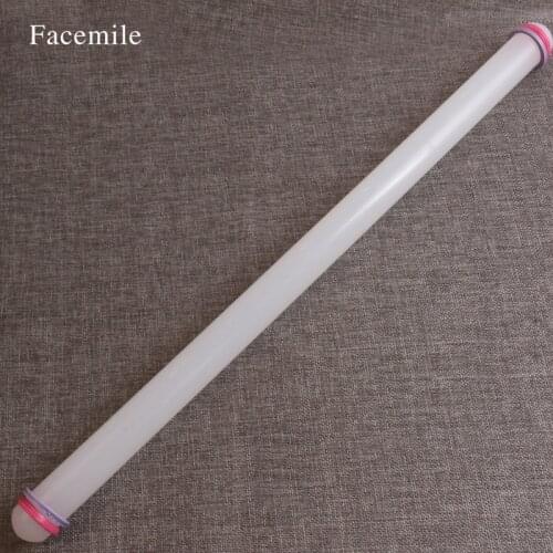High Quality Plastic White Non-stick Glide Fondant Rolling Pin Fondant Gift Dough Roller Decorating Gift Roller 50*2.5CM