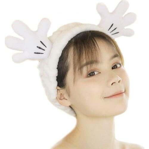 Funny Wash Face Hair Holder Hairbands Soft Coral Fleece Antlers Snail Headband For Women Girls Turban Fashion Hair Accessories