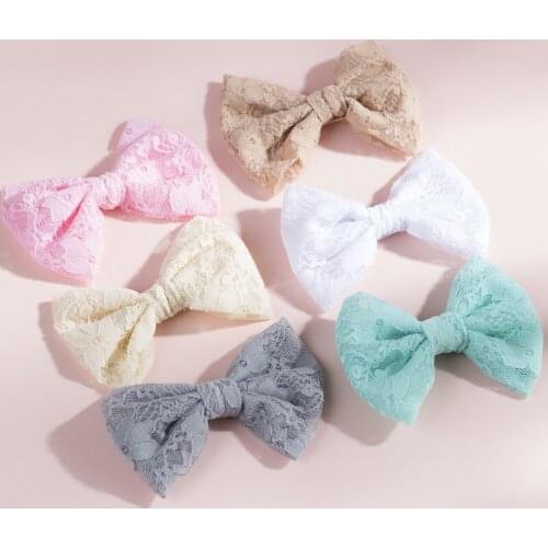 5pcs Snowstar Baby Girl Hair Clips Hand-Sewn Beads Flower Bow Accessories for Newborn Fine Hair Infant Barrettes