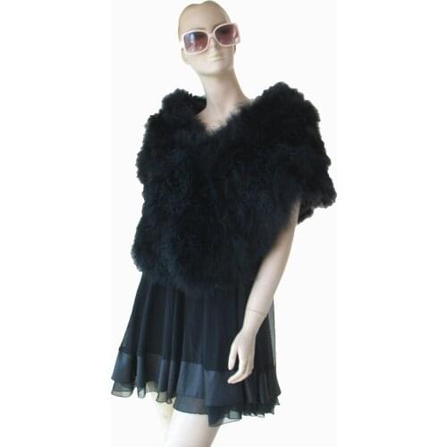 Women Real ostrich feather Fur Shawl Wraps Bride Wedding Party Shrug Cape Brown Black White Royal Blue L'150CM