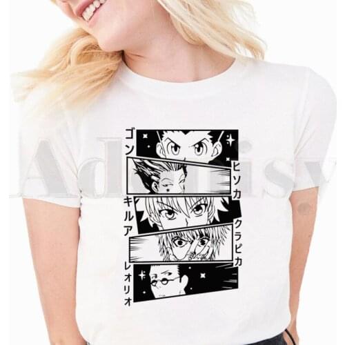 Short Sleeve Female Tops Tees Harajuku Vintage Hunter X Hunter Killua Hisoka Killua Zoldyck T Shirts Womens T-shirt