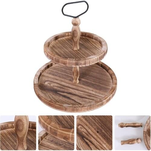 1Pc Delicate Dessert Holder Festival Cake Rack Wooden Wedding Candy Shelf