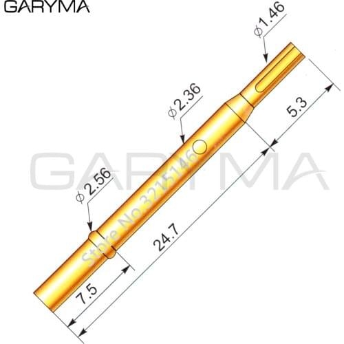 100Pcs R125-4S Test Probe Pogo Pin Receptacle Length 30.0mm Tool