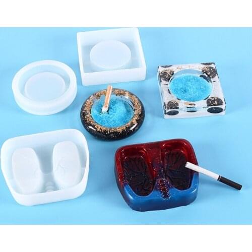 13MC Crystal Epoxy Resin Mold Ashtray Silicone Mould DIY Crafts Home Decorations Casting Tools