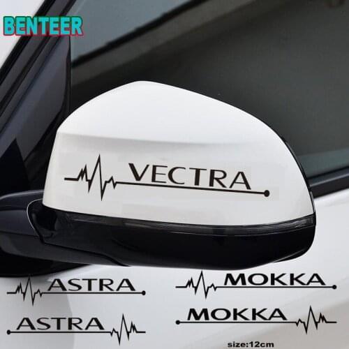 2pcs Car rearview mirror Stickers For Opel OPC Astra Insignia Corsa Mokka Vectra Auto Decor Accessories