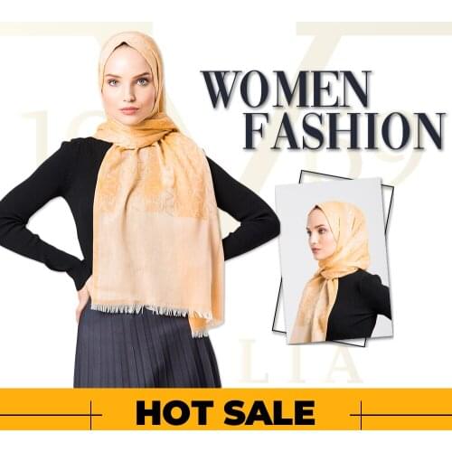 2020 Hot Sale Women 75x200 cm Yellow Cotton Shawl Silky Scarf Muslim Hijab Wrap Female Neck Warm Headband Face Mask Lady