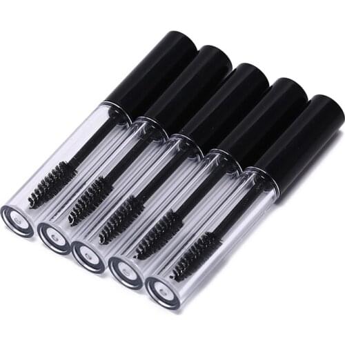 2018 Hot 5PCS Empty Mascara Bottle Tube Eyelash Cream Vial Liquid Container Black Cap Bathroom Storage Travel Tool Fashion