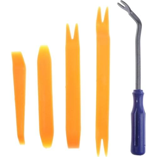 5PCS Auto Tools Car Trim Removal Tool Kit Panel Door Fastener Installer Pry Kit