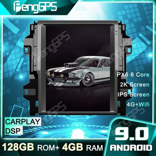 4+128G 1Din Car DVD Player GPS Navigation For Toyota Fortuner 2016-2020 Tesla Style Android Radio Car Stereo Multimedia Headunit