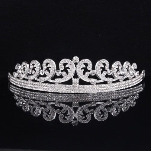 Baroque Crystal Flower Crown Tiara For Women Bridal Headwear Wedding Decoration For Hair Jewelry Birthday Girls Accessories