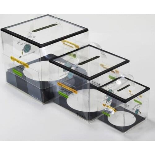 Big Transparent PET Cake Pack Box Birthday Party Baking Dessert Bakery Cookie Packaging SN1680