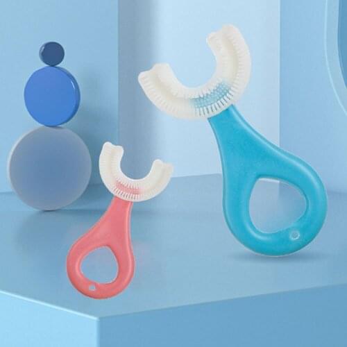 Children Toothbrush U Style Baby Silicone Baby Toothbrush Mouth Contain Type Manual Toothbrush
