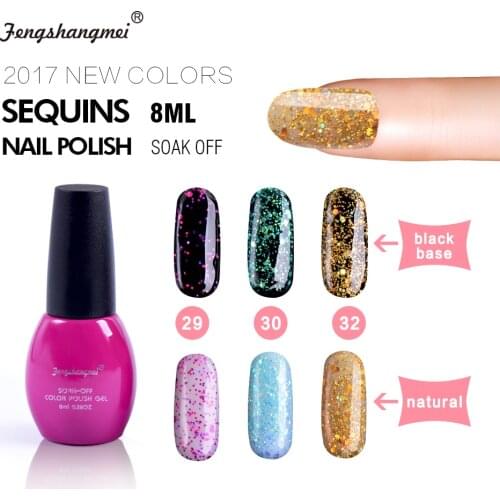 Fengshangmei Glitter Gel Polish For Nails