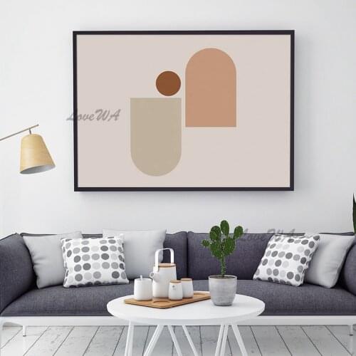 Handpainted Abstract Geometry Shape Oil Paintings Canvas Oil Painting Wall Pictures for Living Room Wall Art Home Decor Unframed