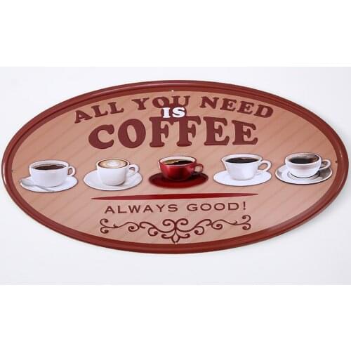 New Arrival Coffee Signs Poster Retro Metal Plate Cafe Pub Club Man Cave Decoration Wall Plaque Vintage Home Decor Accessories