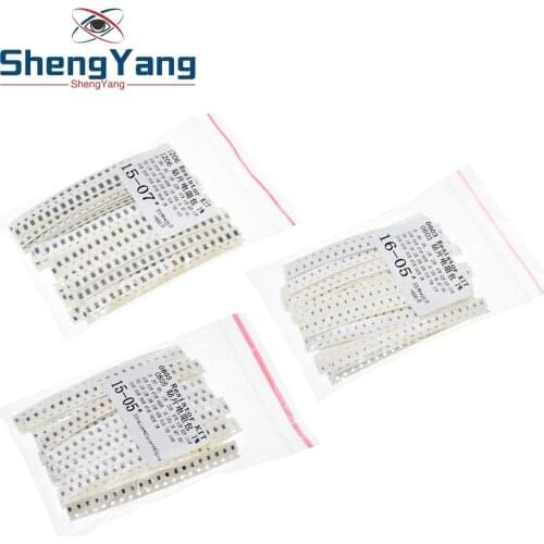 ShengYang 0603 0805 1206 SMD Resistor Kit Assorted Kit 1ohm-1M ohm 1% 33valuesX 20pcs=660pcs Sample Kit