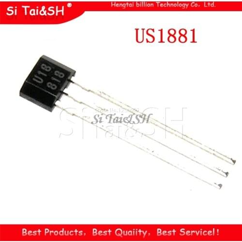 10pcs U18 US1881 TO-92 OH188 1881 U18 TO92 Hall Effect Sensor Magnetic Detector Hall Sensor Motor