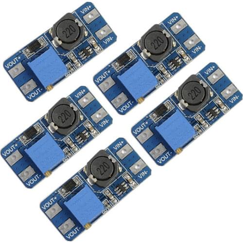 5pcs MT3608 DC-DC Step Up Converter Booster Power Supply Module MT3608 DC DC Boost Step-Up Board MAX output 28V 2A For Arduino