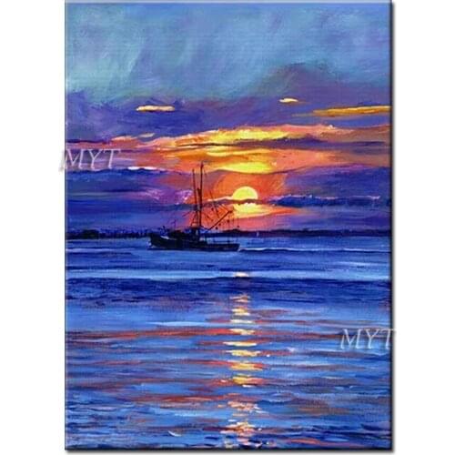The Sea At Morning Abstract Oil Painting Wall Art Home Decor Picture Modern Oil Painting On Canvas Wedding Decoration No Framed