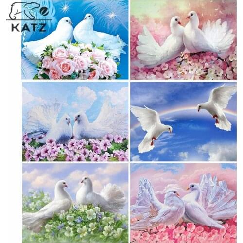 Fantasy White Dove Diamond Painting Animal Embroidery Crossing Diy Mosaic Picture Gift Living Room Cross Stitch Home Decoration