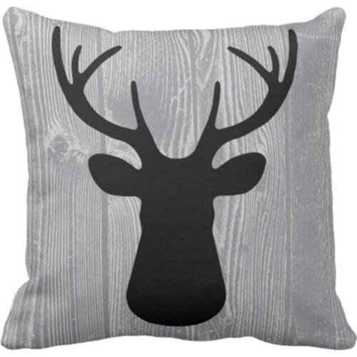 Throw Pillow Cover Colorful Cool Grey Wood Black Gray Hip Decorative Pillow Case Home Decor Square 18 x 18 Inch Pillowcase