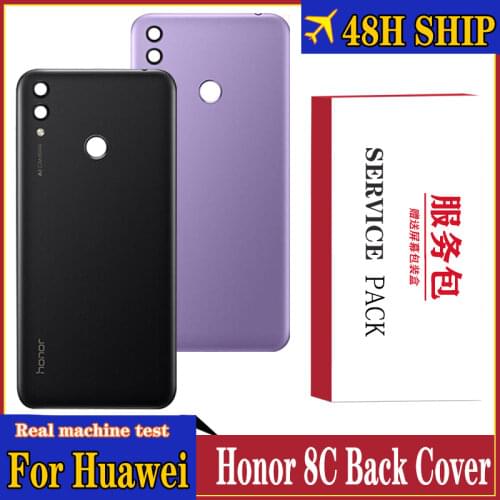 Original Back Housing Replacement for Huawei Honor 8C Back Cover Battery Glass with adhesive Sticker for Honor 8C