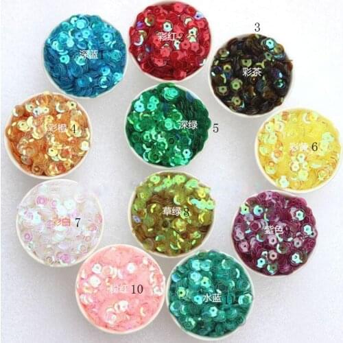 About 7000Pieces 100g 6mm Round Loose Sequins Paillettes Sewing Wedding Craft Diy Garment Accessories Crafts Handicrafts Apparel