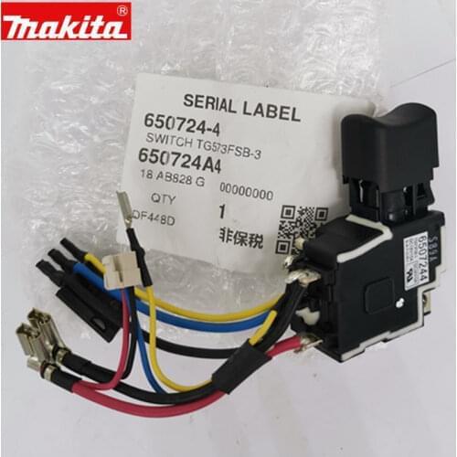 MAKITA 650724-4 Switch for BDF458RFE DHP458Z DDF458 DF448D DDF458RFE BHP458Z BHP450RFE BDF458Z BDF458RFE BDF448Z DDF438 6507244