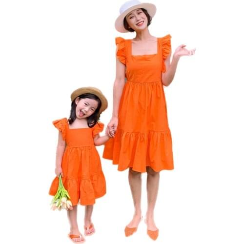 Mother Daughter Dress Family Matching Dress Cotton Dress Family Dress Mother Daughter Dress Family Matching Dress Girls Dress