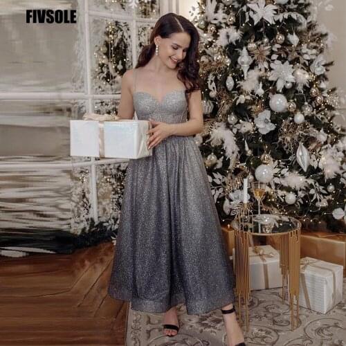 Fivsole Blue Prom Dresses Long Puffy Sleeve Tulle Backless Formal Evening Party Gowns Beauty Pageant Dresses 2021 Custom Made