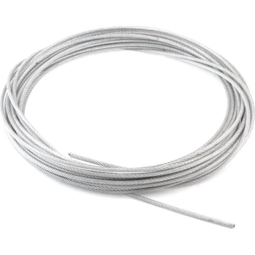 Hoisting Lifting 3mm Diameter Stainless Steel Flexible Wire Rope 32.8ft