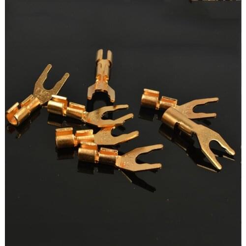 CMC 6005-CU-G Y spade Plug speaker connectors for speaker wire