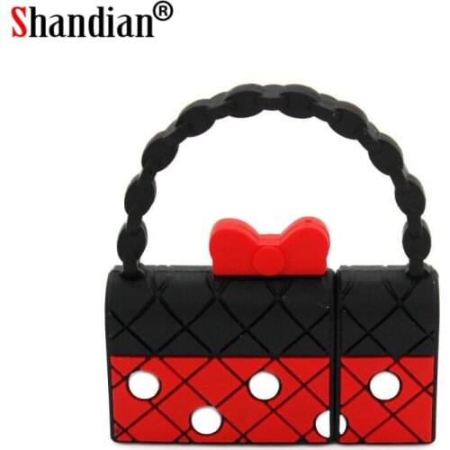SHANDIAN Minnie Handbag USB Flash Drive Pendrive U Disk Pen Drive 4GB 16GB 32GB 64GB Storage memory best gift For girlfriend