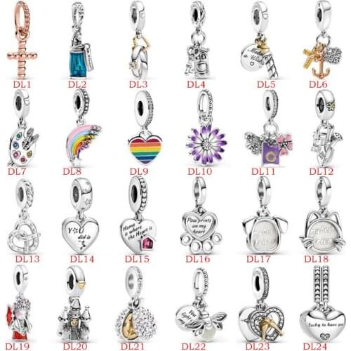 2021 new charms Real 925 Sterling Silver Charms Fit Original 3mm Bracelet DIY Jewelry Making For Women Gift