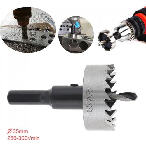 35mm HSS Hole Saw Cutter Drill Bits for Bench / Pistol / Magnetic / Air Gun Drills