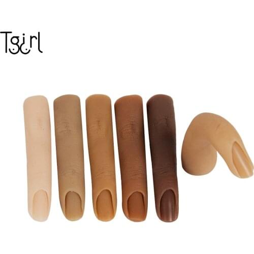 Practice Finger Display Model With Moveable Nails and Flexible Bentable Finger Suit For Nails Manicurist