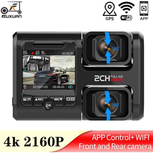 New 360 degree panorama 4K 2160P ADAS WIFI GPS Dual lens car DVR Sony IMX323 sensor HD 24H Parking night vision camera recorder