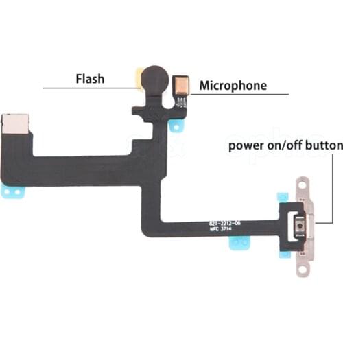 High Quality Power Volume Button Control Switch On/Off + Flash Light + Mute Connector Flex Cable for iPhone 5 5s 6 6s 7 8 Plus