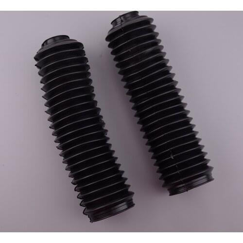 1 Pair Motorcycle Exterior Front Fork Shock Absorber Dust Covers Gaiters Boots 24.5 cm Rubber Black Fit for CQR