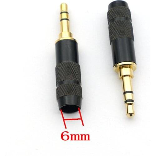 20pcs 3.5mm Stereo Male Connector Gold Plated Plug Aluminum Tube 3.5mm Stereo Plug DIY Headphone Jack