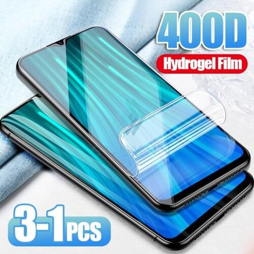 3Pcs 400D Screen Protector Hydrogel Film For Xiaomi Redmi Note 7 8 5 8T 6 4X Pro Protective Film For Redmi K30 K20 Pro Not Glass