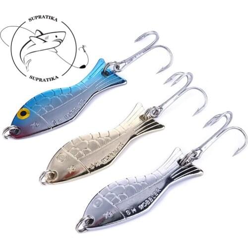 3pcs/set 5cm/7g Color Mixing Artificial Metal Plating Hard Bait Bass With Sharp Hook Wobblers Durable Sequins Waterproof Fishing
