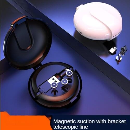 3 in 1 USB magnetic retractable storage portable data cable for iPhone Micro type-c universal fast charging 1m data cable SP0383