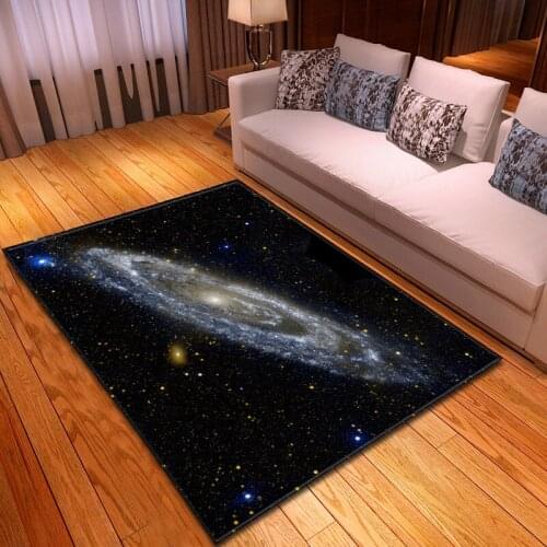 Ordic Style Galaxy Universe 3D Carpet Large Size Living Room Bedroom Tea Table Rug and Carpet Rectangular Antiskid Floor Mat