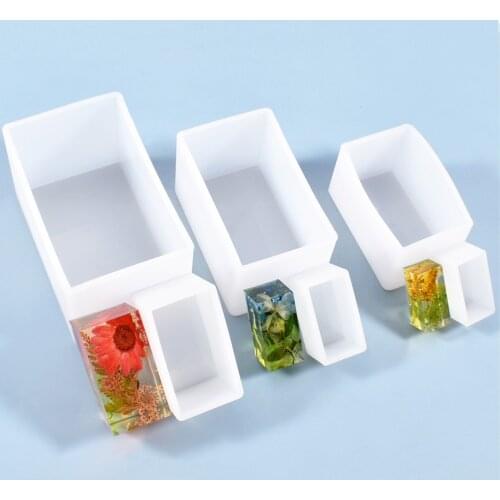4cm 7cm 10cm Cuboid rectangle shape Silicone Mold Handmade Jewelry Making tool DIY UV epoxy resin molds decoration crafts art