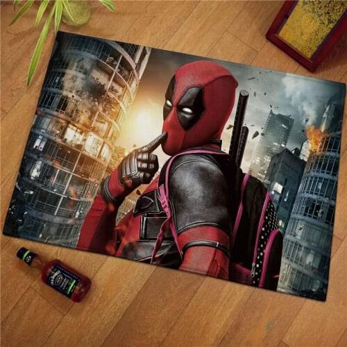 60x40cm Marvel Spiderman Print Modern Home Doormat Insole Kitchen Carpet Indoor Outdoor Welcome Bathroom Anti-slip Floor Mats