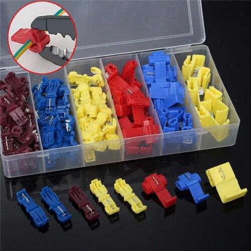 96Pcs Insulated 0.5-6mm Quick Splice Wire Connector Crimp Terminals 22-10 AWG Kit Cable Connectors Terminal Kit