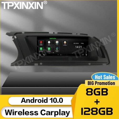 8+128G Car Multimedia Stereo Receiver Android 10 For Audi A4 2013 2014 2015 WiFi GPS Audio Auto Video Radio Navigation Head Unit