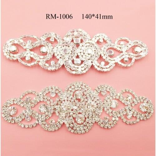 Free shipping 20PCS rhinestone appliques patch sash for bridal wedding dress hair accessory(RM-1006)