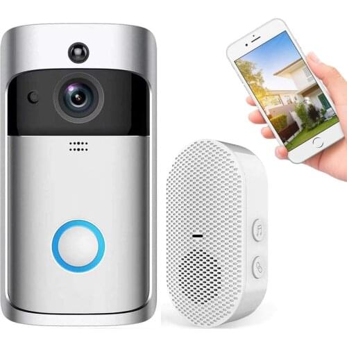 Wireless doorbell WiFi smart video doorbell HD smart surveillance camera doorbell with real-time alarm night vision